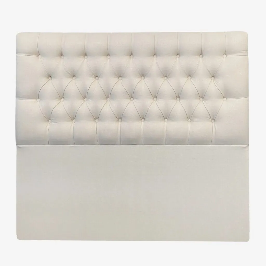 Respaldo de Cama Capitoné Premium Lino Crudo