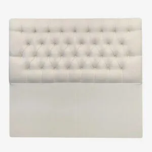 Respaldo de Cama Capitoné Premium Lino Crudo