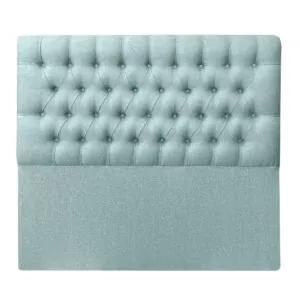 Respaldo de Cama Capitoné Premium Lino Verde Jeans
