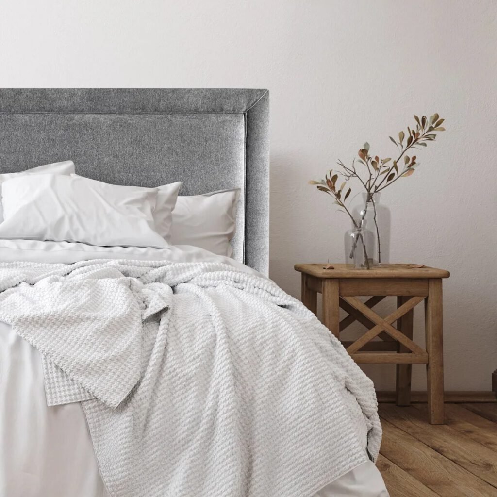 Respaldo de Cama Flat Frame Vivo Lino Gris