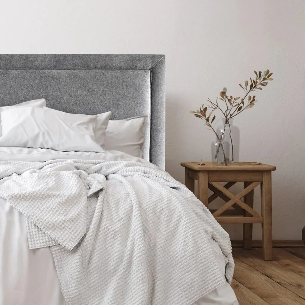 Respaldo de Cama Flat Frame Vivo Lino Gris