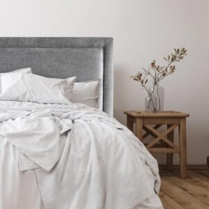 Respaldo de Cama Flat Frame Vivo Lino Gris