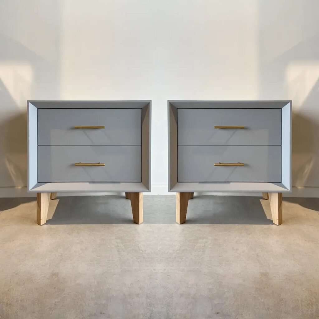 Par de Veladores Hamburgo Gris
