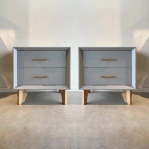 Par de Veladores Hamburgo Gris