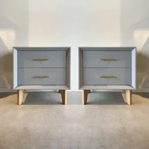 Par de Veladores Hamburgo Gris