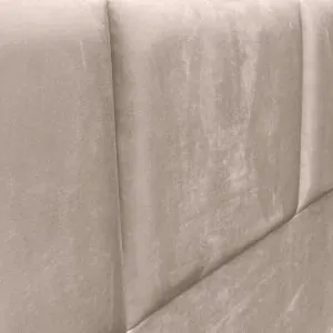 Respaldo de Cama Block Felpa Beige