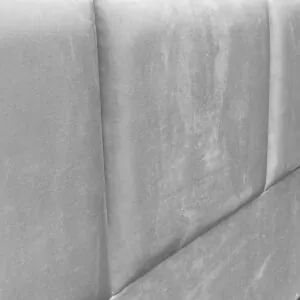 Respaldo de Cama Block Felpa Gris Plata