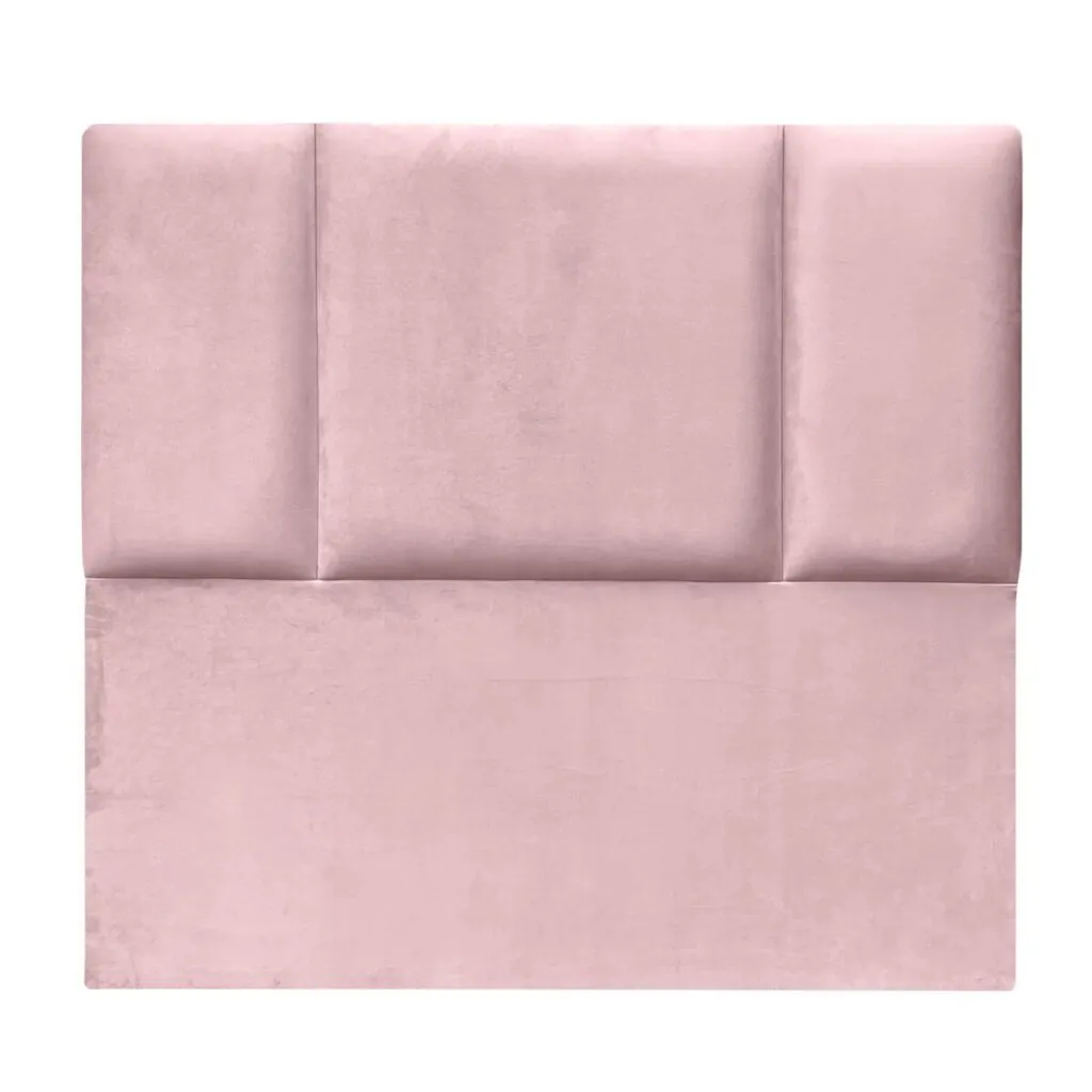 Respaldo de Cama Block Felpa Rosado Claro