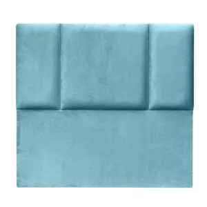 Respaldo de Cama Block Felpa Turquesa