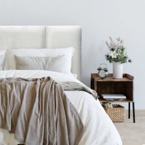 Respaldo de Cama Block Felpa Crudo