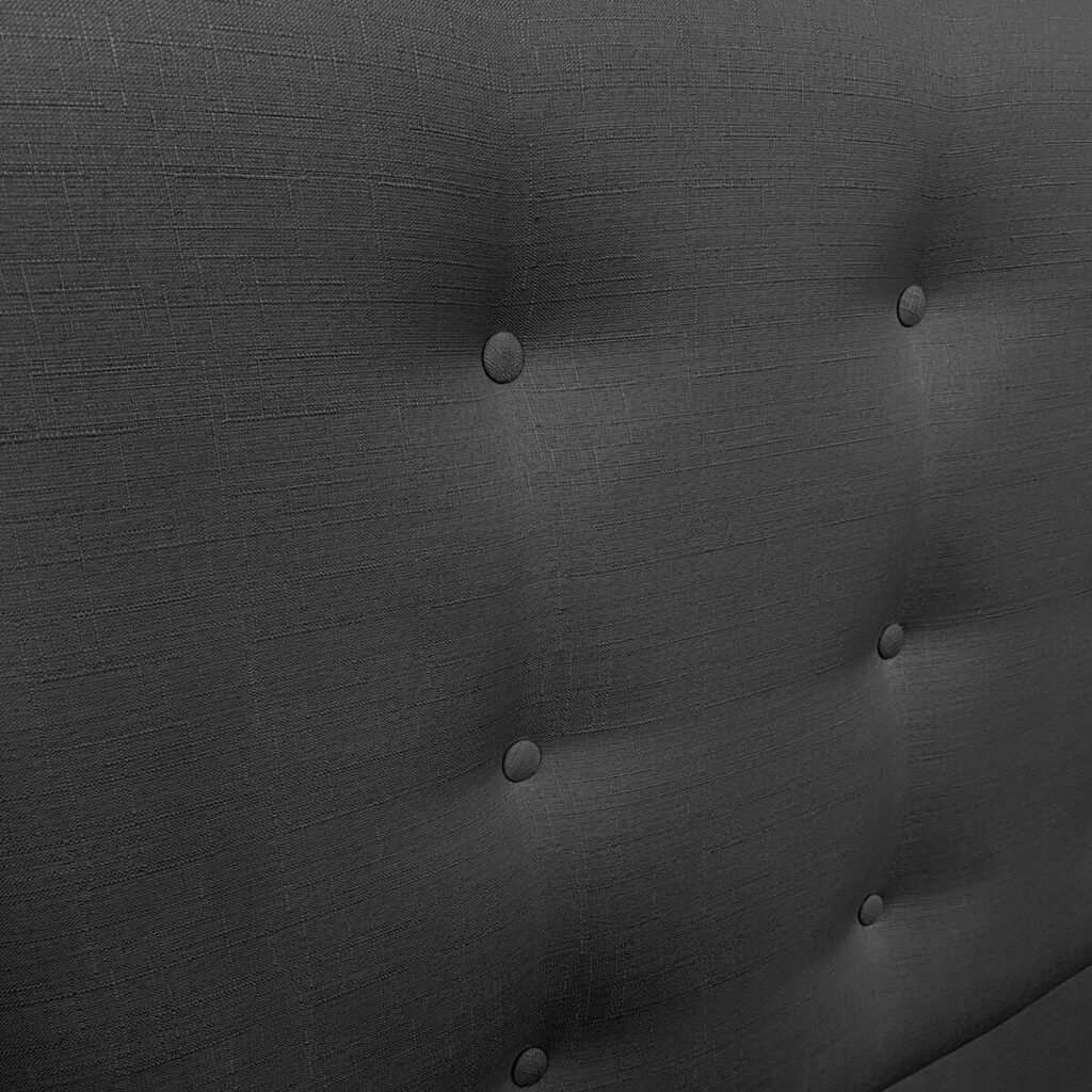 Respaldo de Cama Botoné Premium Lino Grafito