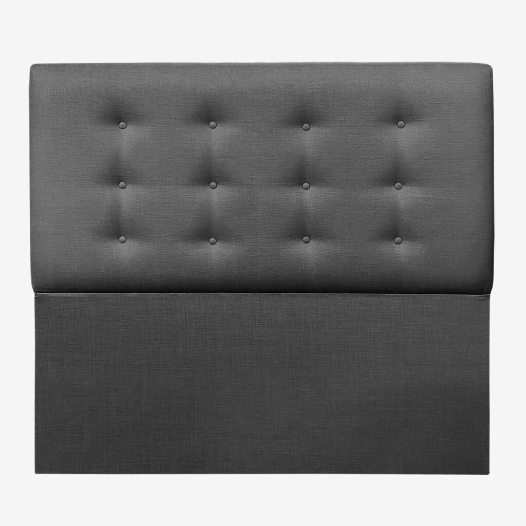 Respaldo de Cama Botoné Premium Lino Grafito