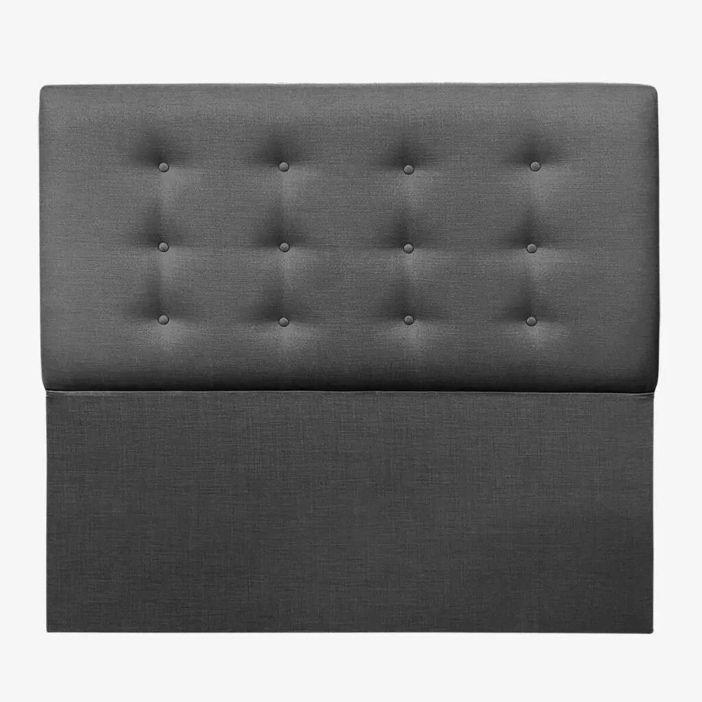 Respaldo de Cama Botoné Premium Lino Grafito