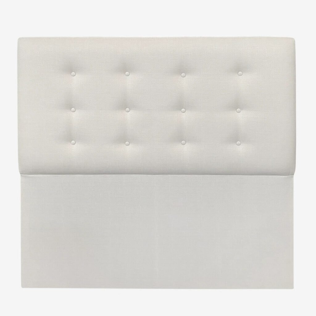 Respaldo de Cama Botoné Premium Lino Crudo