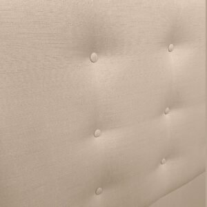 Respaldo de Cama Botoné Premium Lino Beige