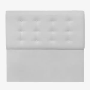 Respaldo de Cama Botoné Premium Lino Gris Plata