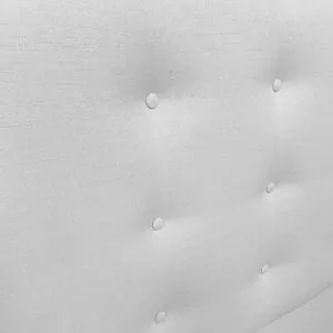 Respaldo de Cama Botoné Premium Lino Gris Plata