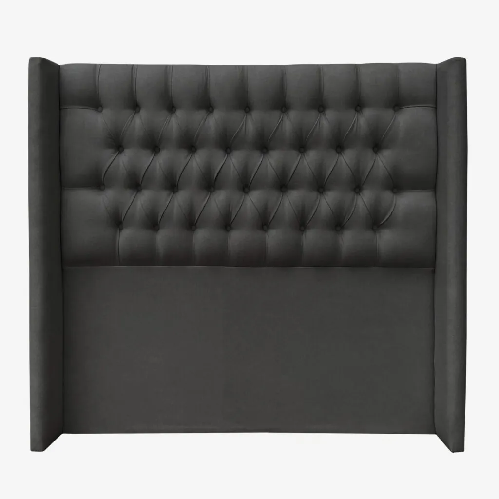 Respaldo de Cama Capitoné Wing Recto Lino Grafito