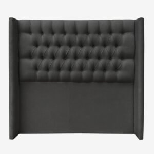 Respaldo de Cama Capitoné Wing Recto Lino Grafito