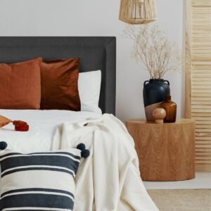 Respaldo de Cama Flat Frame Vivo Lino Grafito