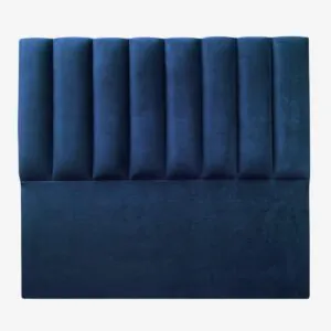 Respaldo de Cama Tubular Vertical Felpa Azul