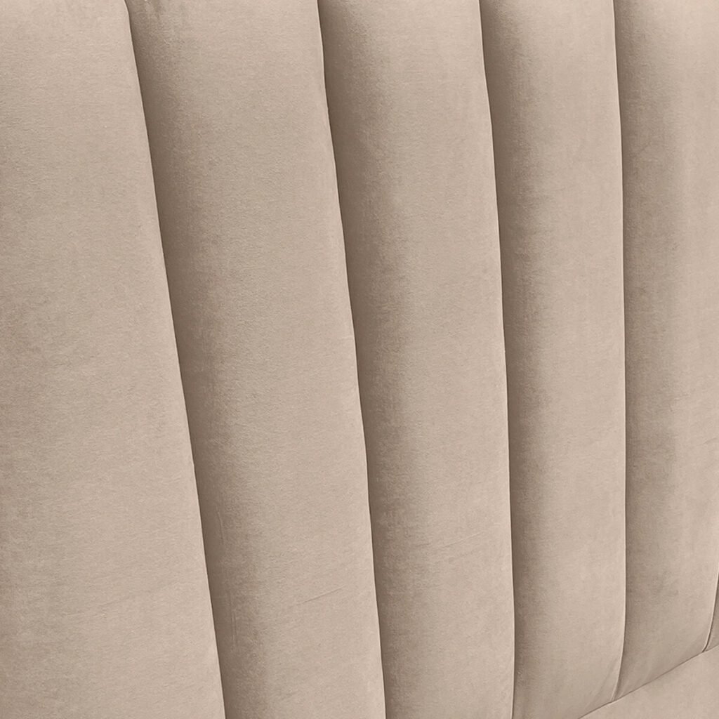 Respaldo de Cama Tubular Vertical Felpa Beige