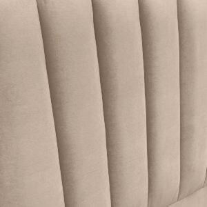 Respaldo de Cama Tubular Vertical Felpa Beige