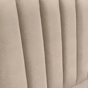 Respaldo de Cama Tubular Vertical Felpa Beige