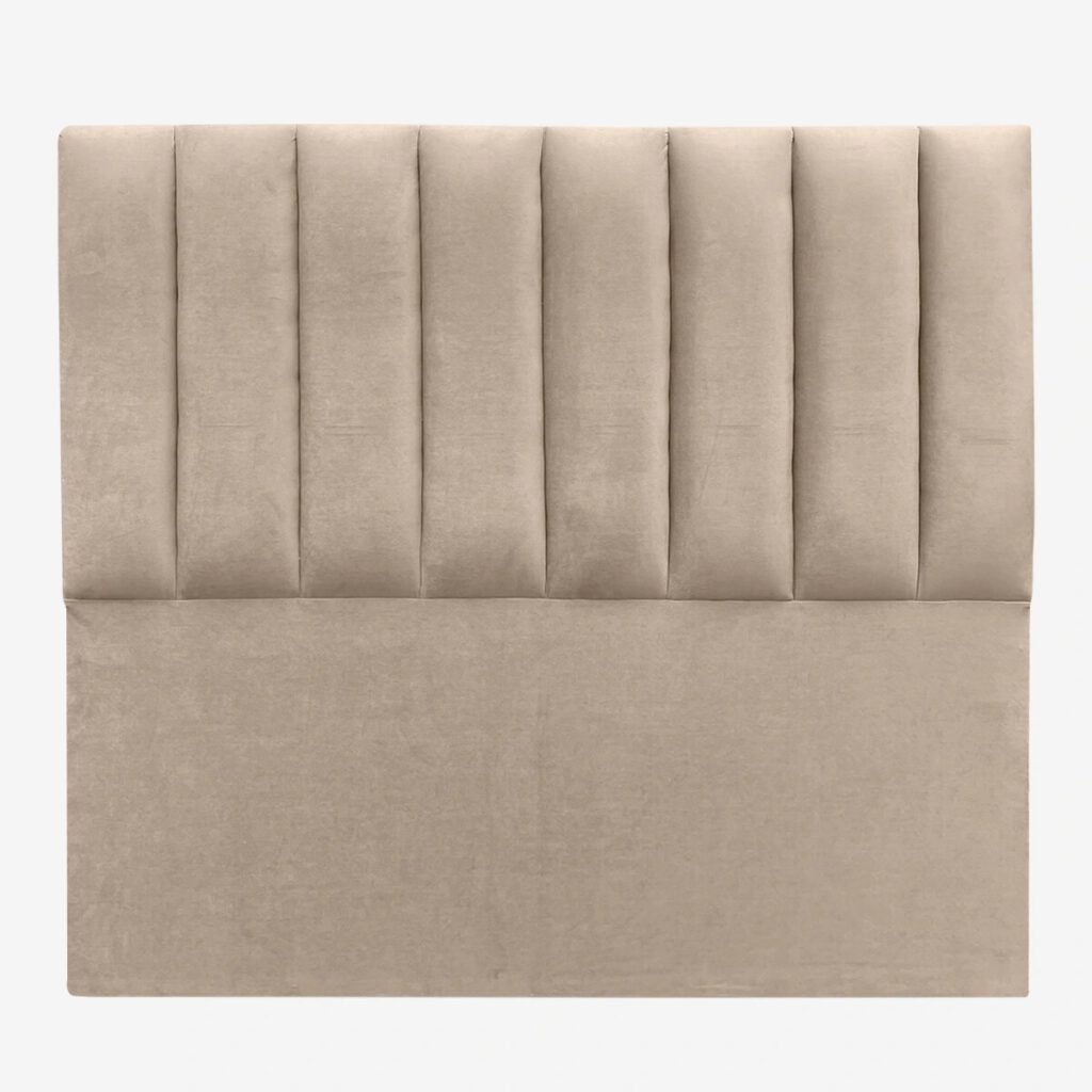 Respaldo de Cama Tubular Vertical Felpa Beige