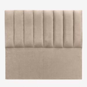 Respaldo de Cama Tubular Vertical Felpa Beige