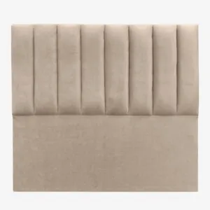 Respaldo de Cama Tubular Vertical Felpa Beige