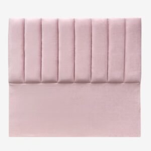 Respaldo de Cama Tubular Vertical Felpa Rosado Claro