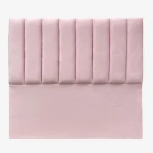 Respaldo de Cama Tubular Vertical Felpa Rosado Claro