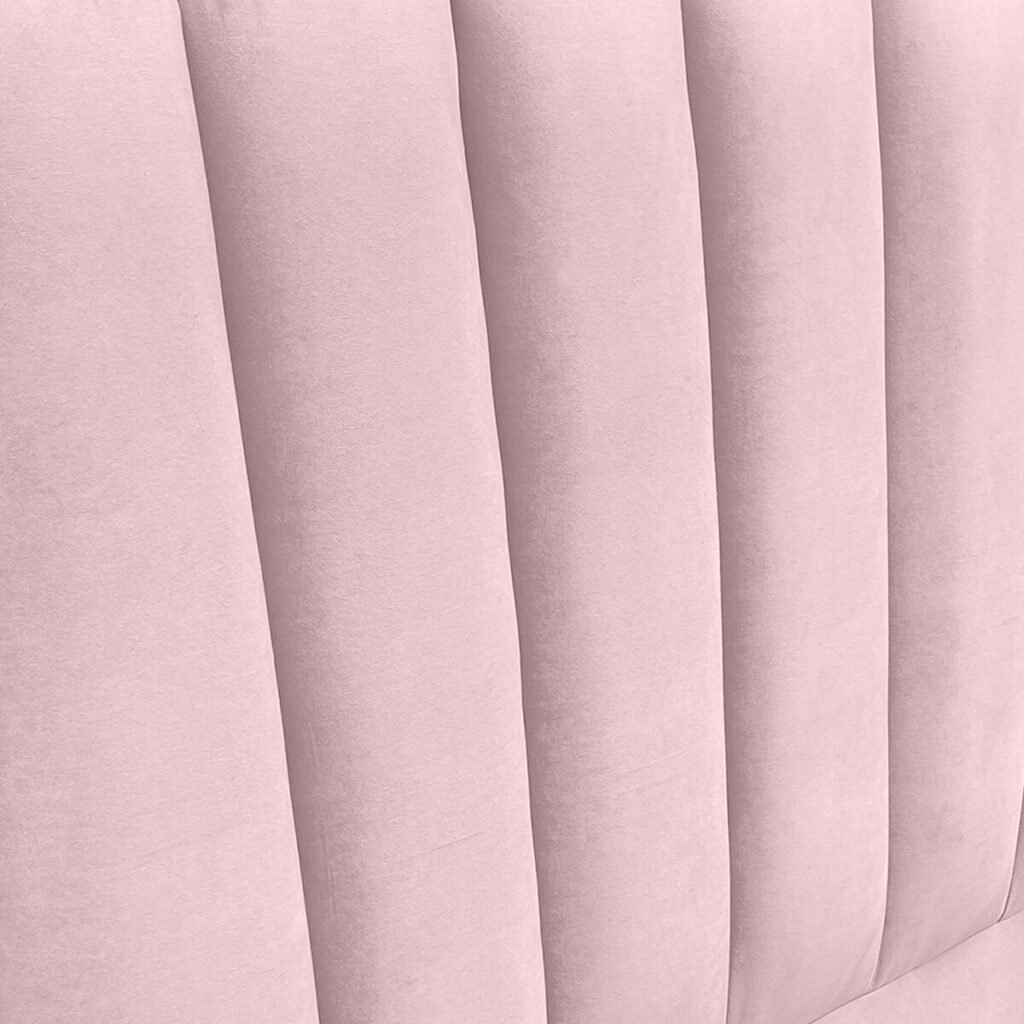 Respaldo de Cama Tubular Vertical Felpa Rosado Claro