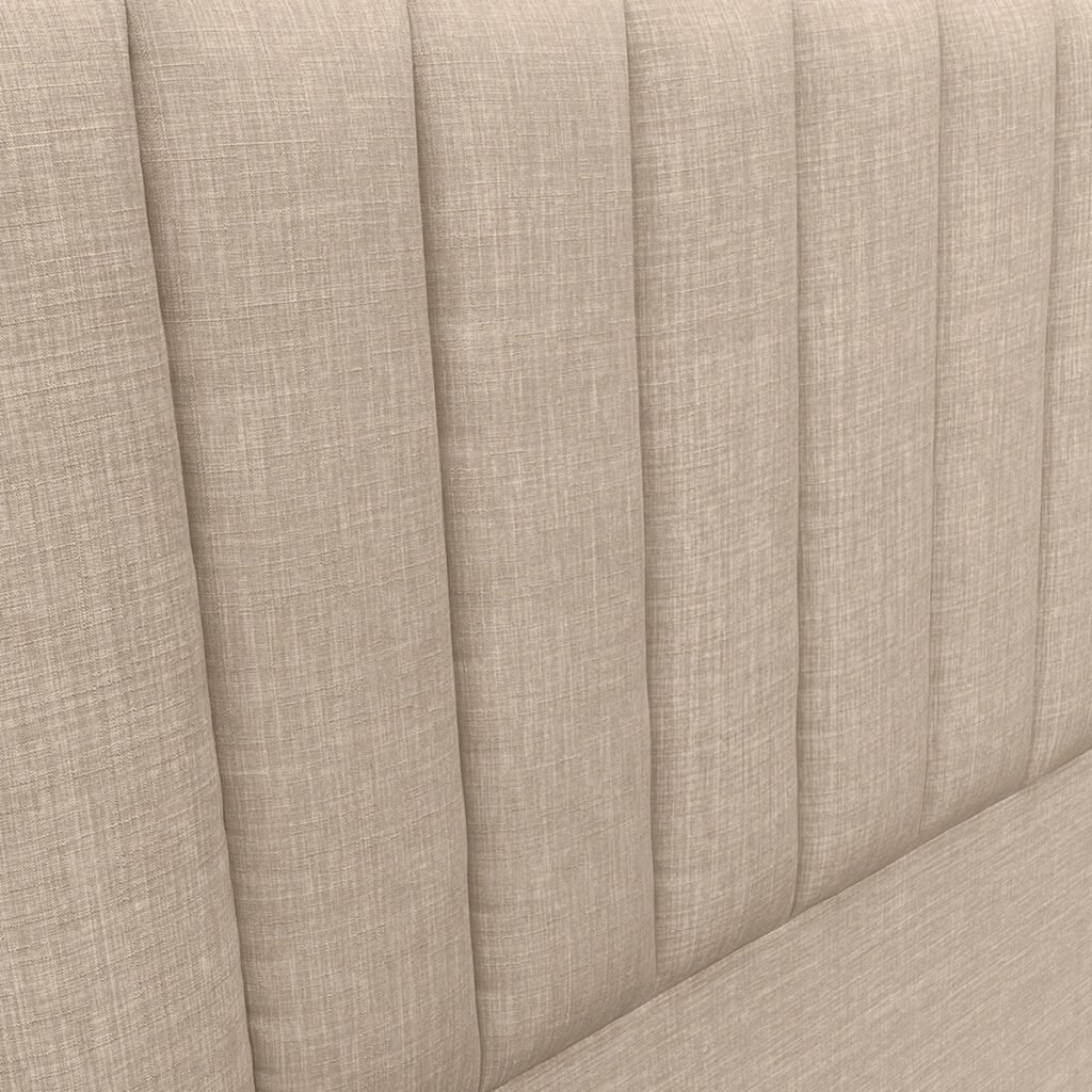 Respaldo de Cama Tubular Vertical Lino Beige
