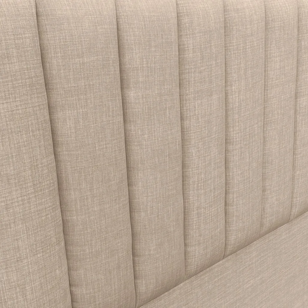 Respaldo de Cama Tubular Vertical Lino Beige