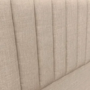Respaldo de Cama Tubular Vertical Lino Beige