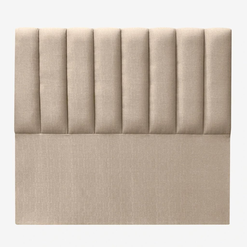 Respaldo de Cama Tubular Vertical Lino Beige