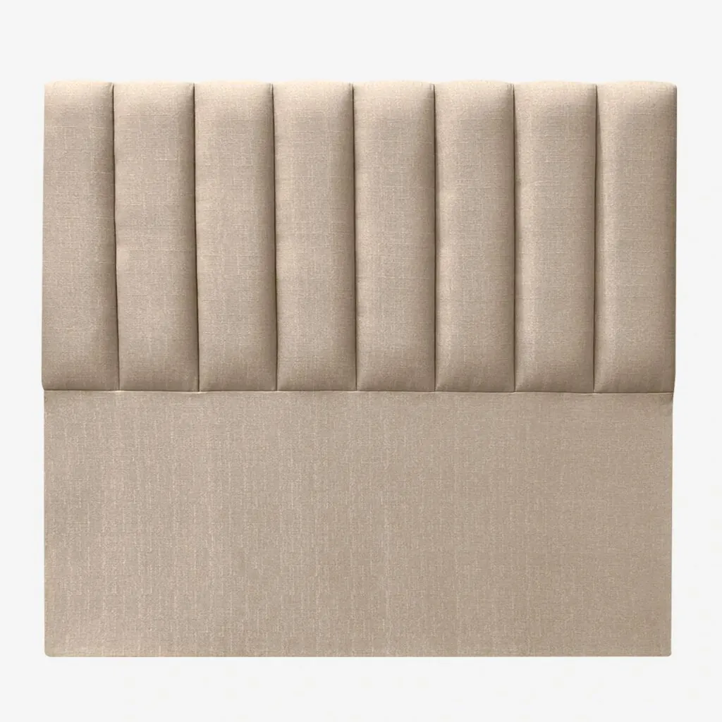 Respaldo de Cama Tubular Vertical Lino Beige