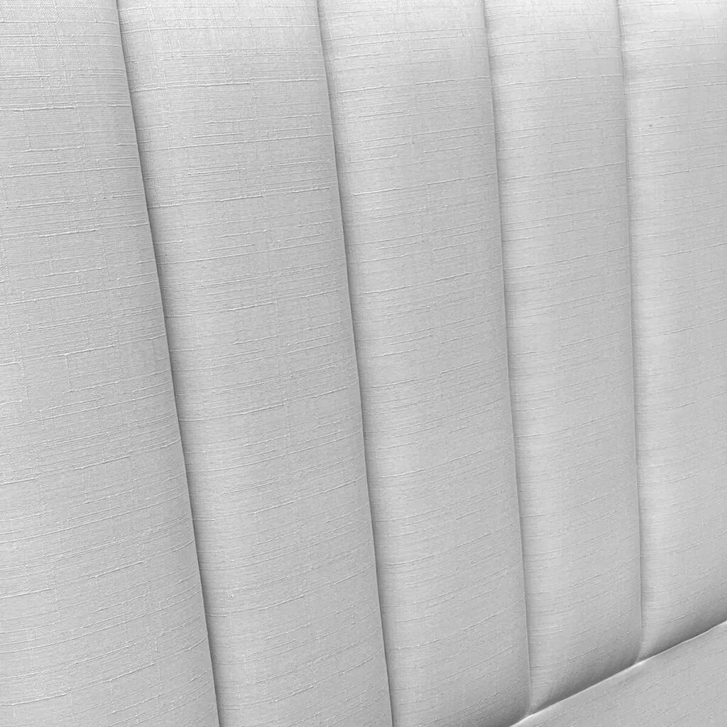 Respaldo de Cama Tubular Vertical Lino Gris Plata