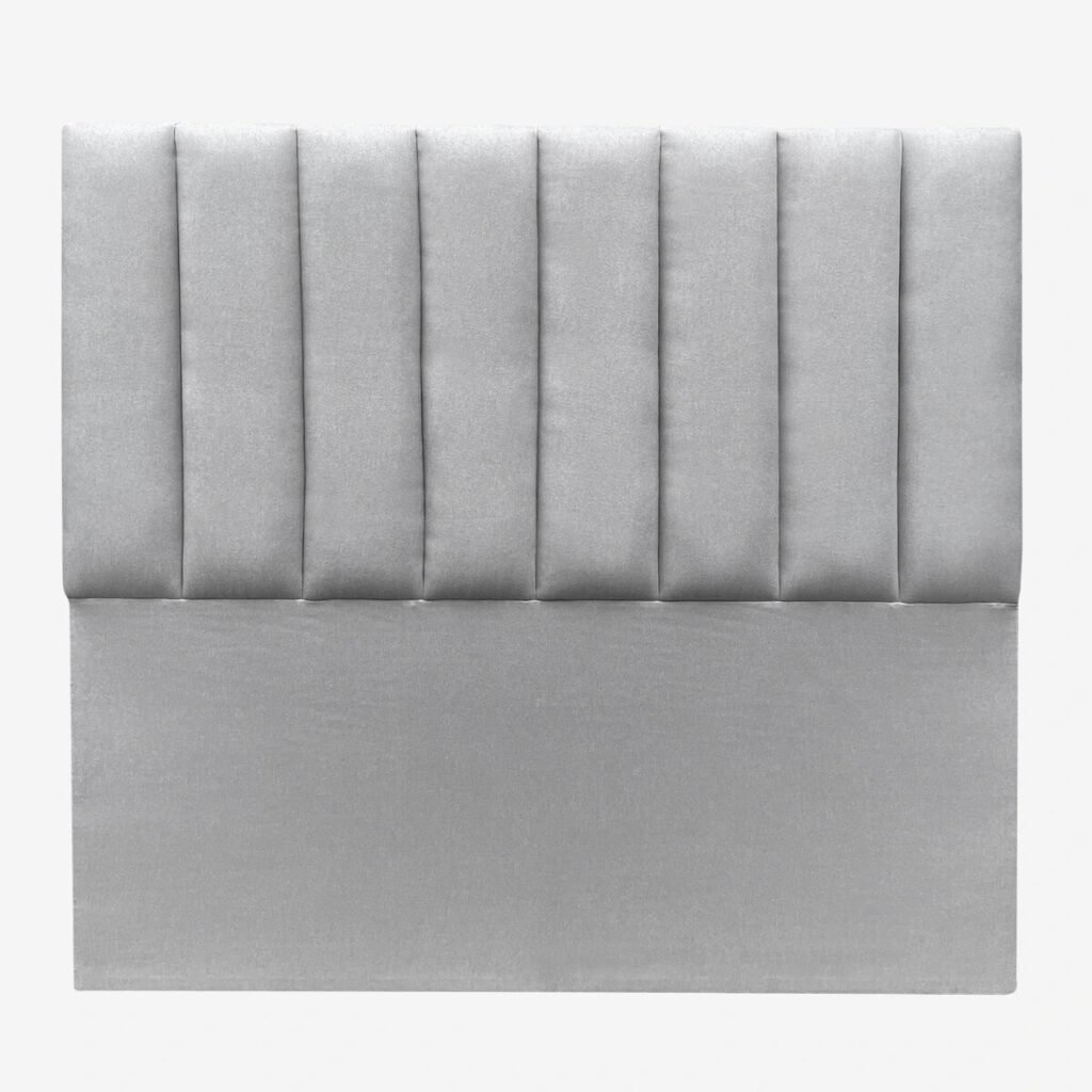 Respaldo de Cama Tubular Vertical Lino Gris Plata