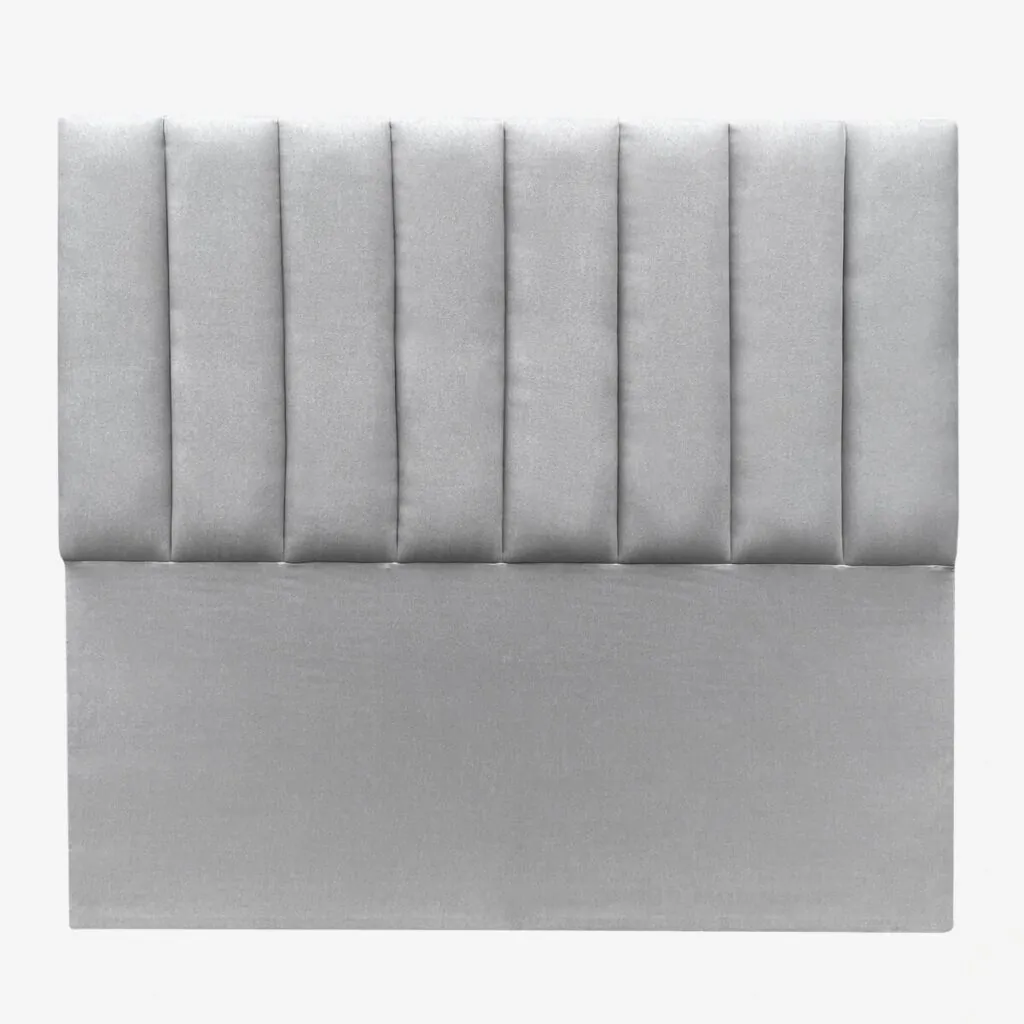 Respaldo de Cama Tubular Vertical Lino Gris Plata