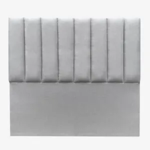 Respaldo de Cama Tubular Vertical Lino Gris Plata