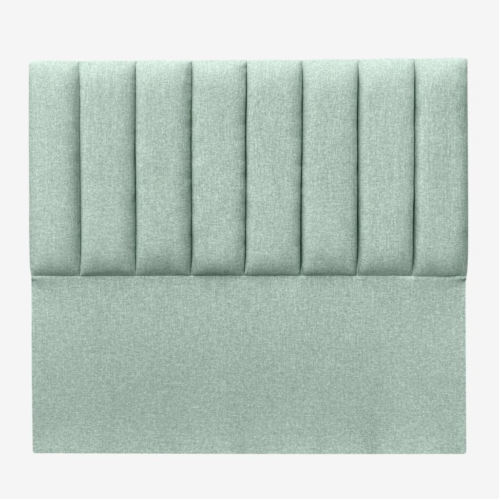 Respaldo de Cama Tubular Vertical Lino Verde Jeans