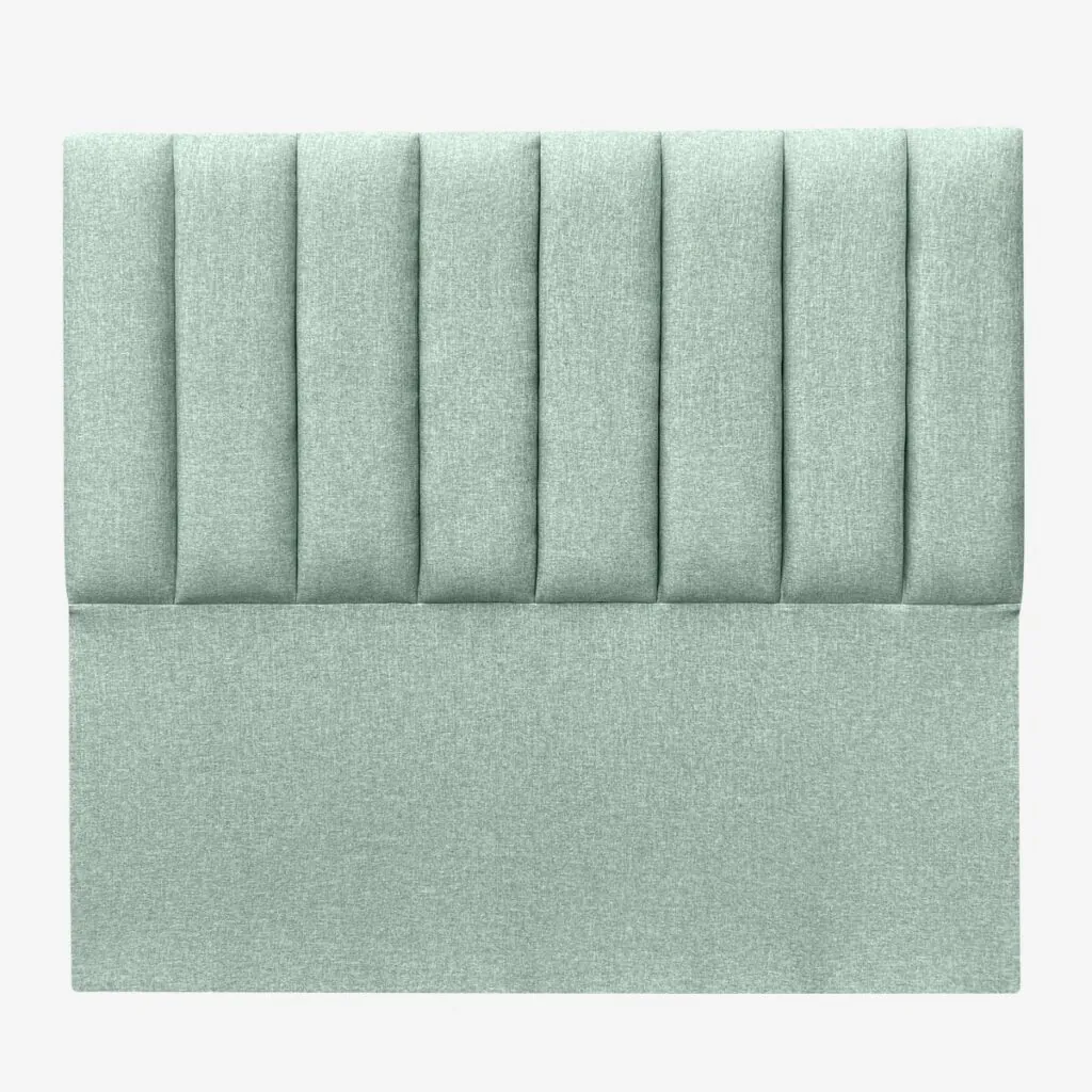 Respaldo de Cama Tubular Vertical Lino Verde Jeans