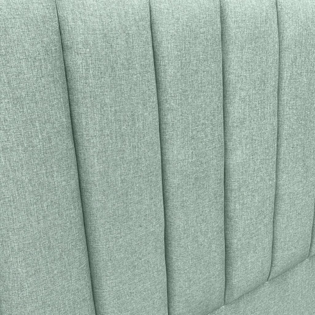 Respaldo de Cama Tubular Vertical Lino Verde Jeans