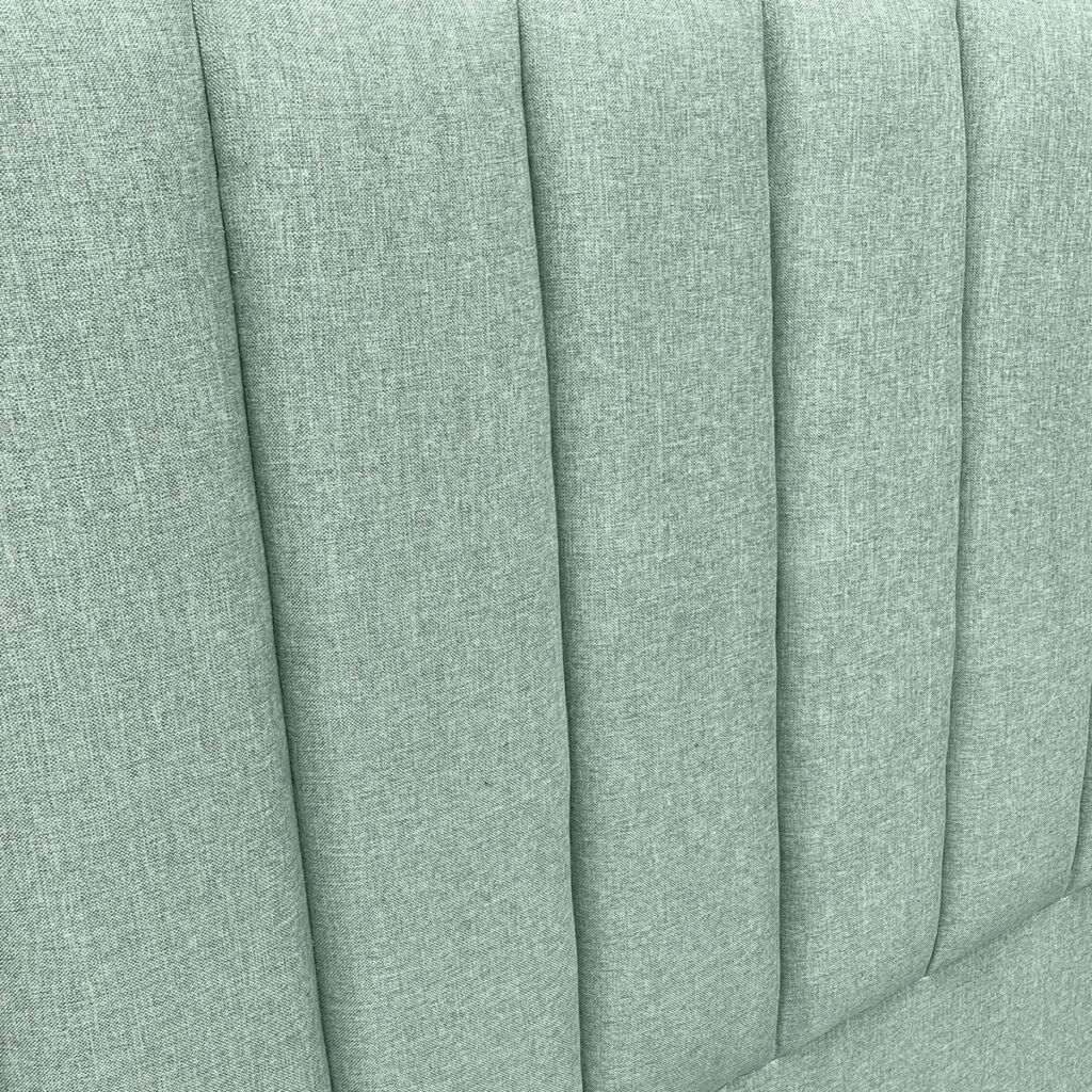 Respaldo de Cama Tubular Vertical Lino Verde Jeans