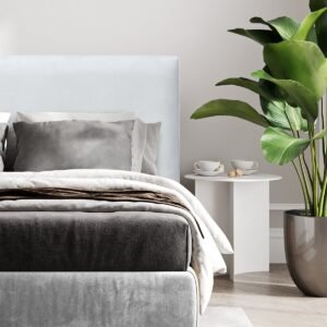 Respaldo de Cama Flat Vivo Felpa Crudo