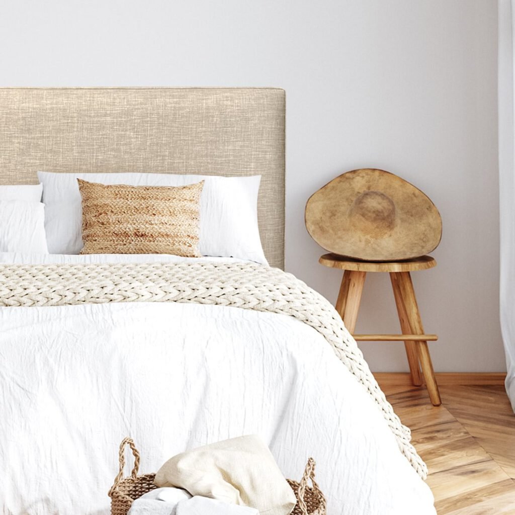 Respaldo de Cama Flat Vivo Lino Beige