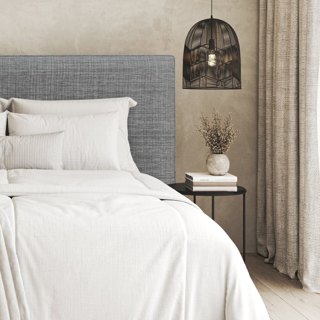 Respaldo de Cama Flat Vivo Lino Gris Bariloche